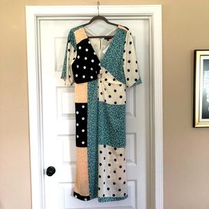 Skies are blue midi length dress